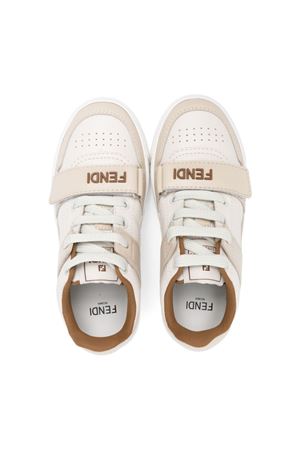 sneakers in pelle bianco FENDI KIDS | JMR476AOMNF1OP3